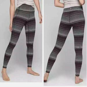 Athleta Leggings High Rise Expanse Stripe Chaturanga Tight Size Medium